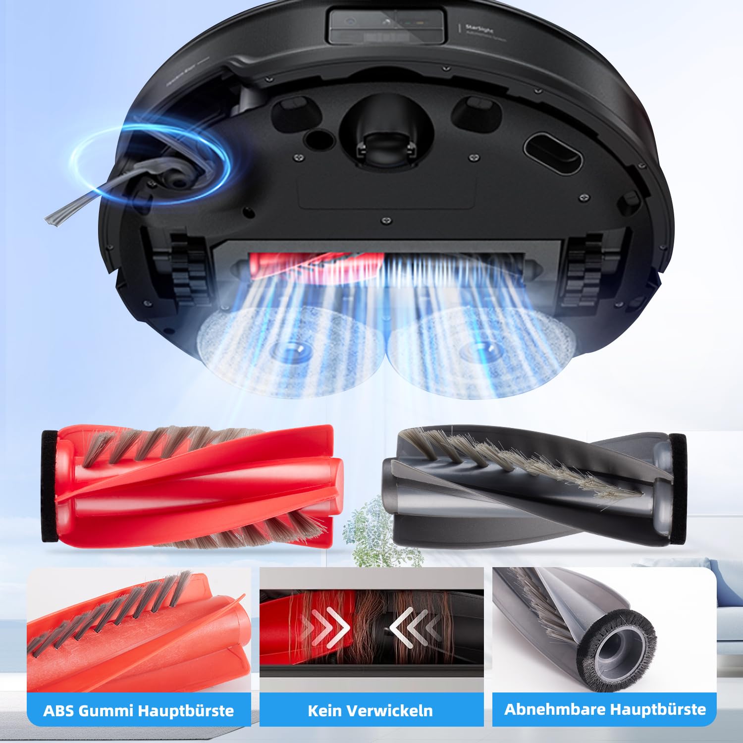 28 Stück Zubehör für Roborock Saros 10R / Qrevo CurvX/Qrevo Curv 2 Pro Saugroboter, Ersatzubehör 4 Hauptbürsten 6 Wischpads 6 Staubbeutel 6 Seitenbürsten 4 Filter 1 Reinigungsbürste 1 Schraubendreher 3