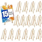ESRICH 15pcs 17 Inch Tabletop Easels, Easel Stand for Painting,Tripod, Paint Party Easel, Kids Student Desktop Easel for Painting,Paint Easel for Canvas Paints