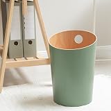 Kazai Bennet Design Paper Bin Green - Real Wood Veneer Waste Basket view 2