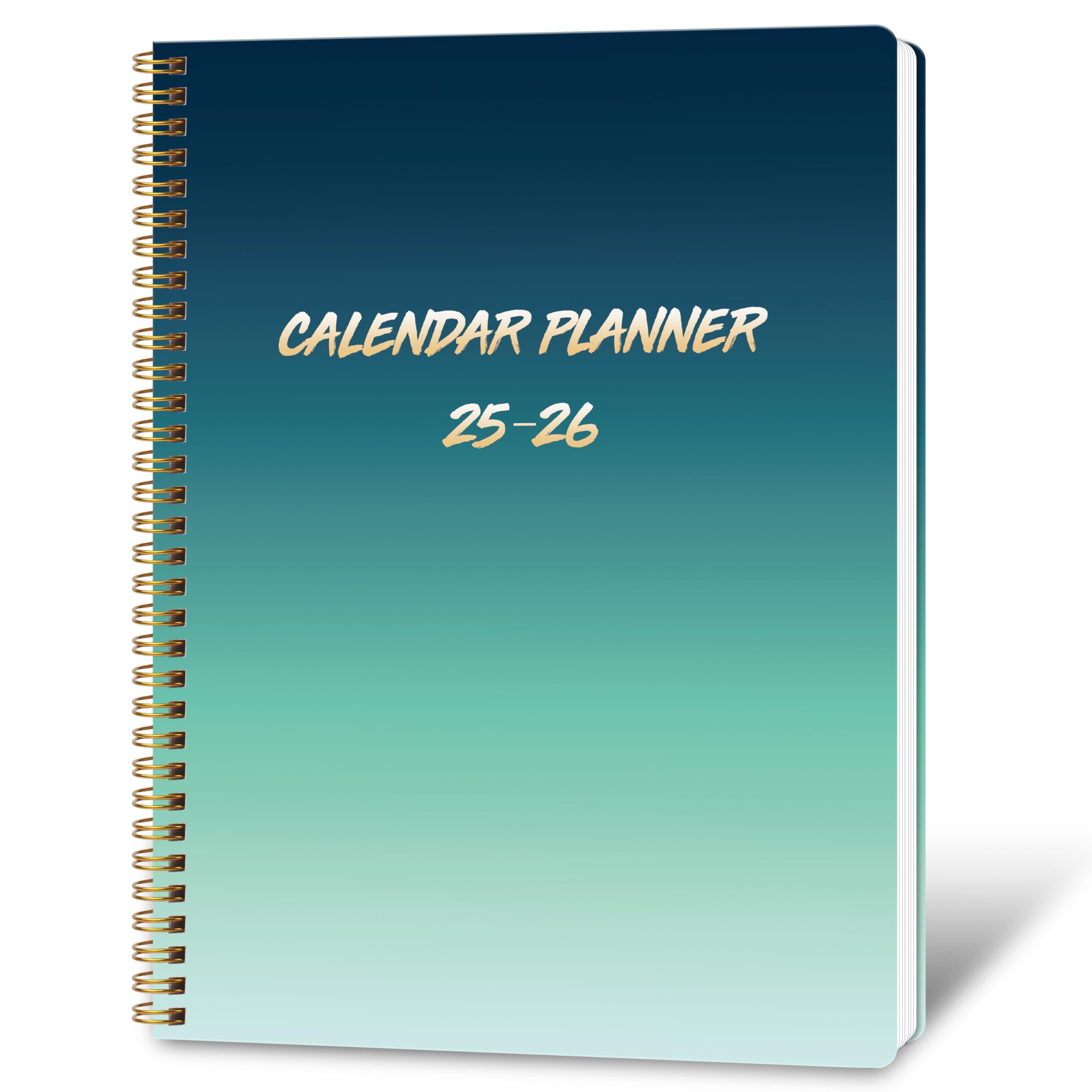 Photo 1 of  10 PACKMonthly Planner Jan 2025 - Dec 2026 for 2 Years, 9×11 Inch Academic Planner with Gradient Green PVC Cover, Time Management Calendar Planner 48 Months for School,Office, Family Planning