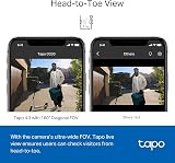 Tapo D230S1 2K 5MP Wireless Video Doorbell Camera Color Night Vision Ring Chime view 6