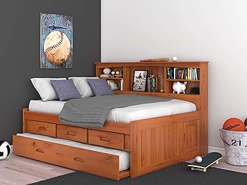 Amazon Com Discovery World Furniture Full Daybed Bookcase With 3
