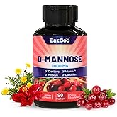 EAZGOO D-Mannose Supplement – 1000mg Capsules with Cranberry, Vitamin C, Hibiscus & Dandelion Extract, Support Urinary Health, D Mannose & Cranberry Capsules, 90 Count