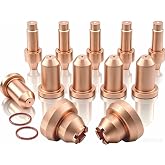 40A Tips+Drag Shields+ Electrodes Kit for Miller XT-40 torch &amp; Hobart Airforce 40i XT40R/XT30R Plasma Cutter Torch (249928/770797&amp;249926/770791&amp;Drag Shields）PK14