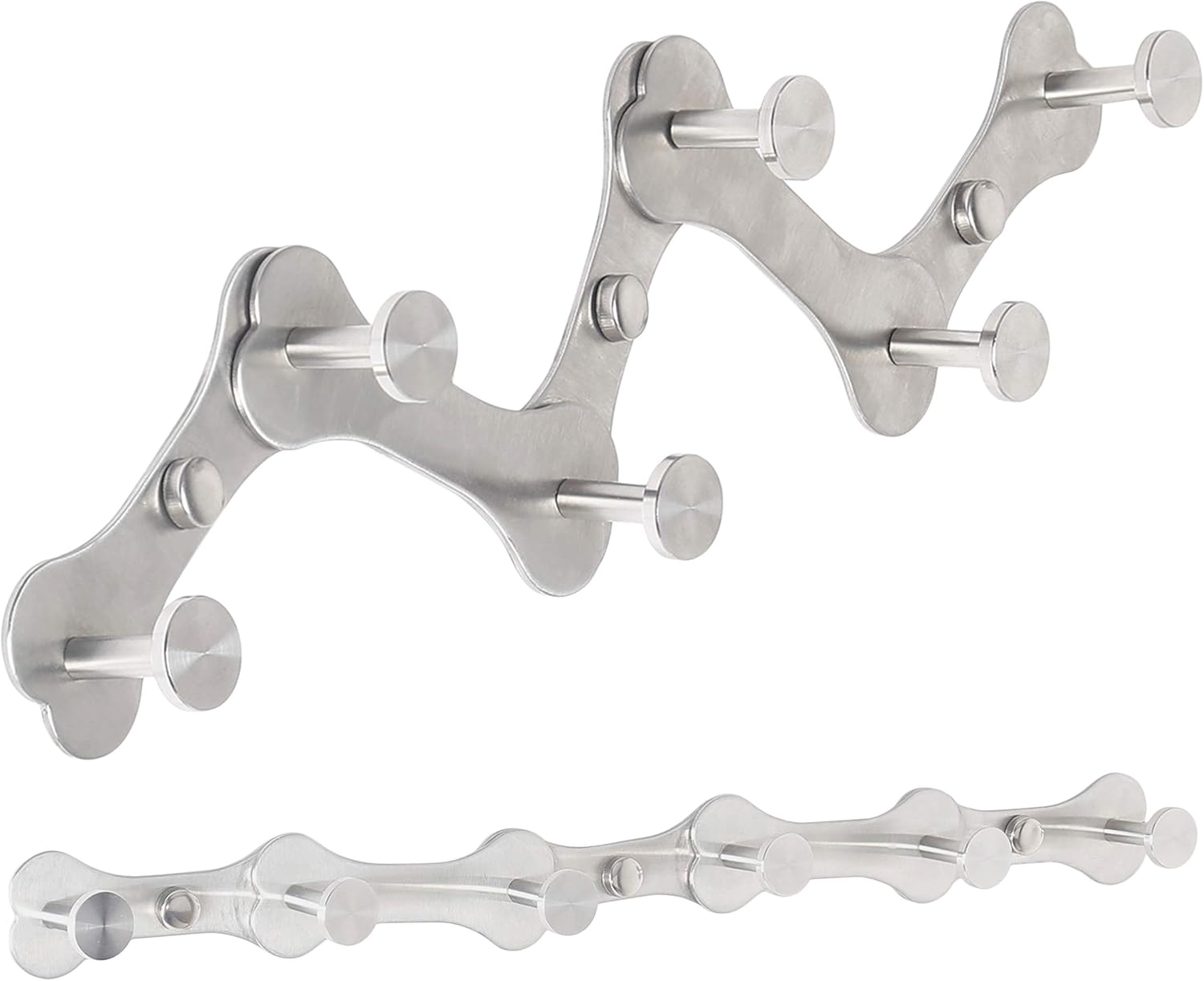 Dseap Wall Mounted Coat Rack Extendable Stainless Steel