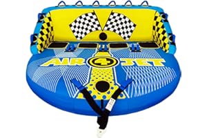 KMJETNIVY Towable Tubes for Boating Person,Pull Tube, Super Sofa Tubes for Boats,Inflatable Boat Tube,Front&Back Tow Points w/Heavy-Duty Thick Nylon Cover for Water Sports