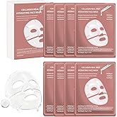 Anweina 8 Pack Collagen Face Mask, Collagen Face Mask Overnight, Anti-Wrinkle Lifting Collagen Mask, Deeply Hydrates, Minimizes Pores, And Enhances Elasticity