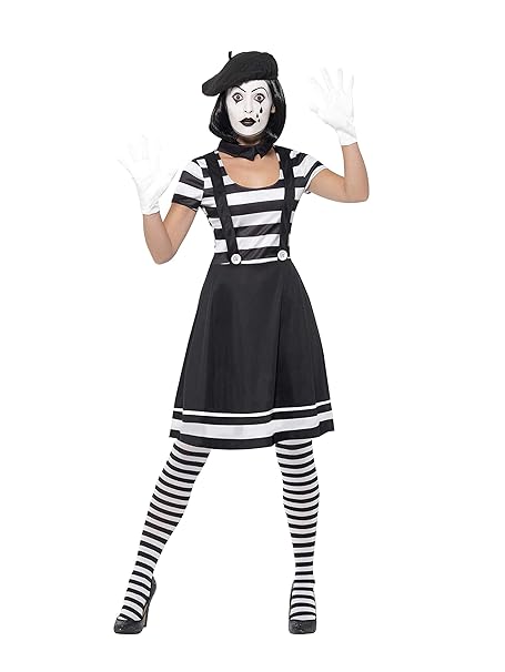 Smiffys 24627M - Damen Pantomime Kostüm, Größe: 40-42, schwarz