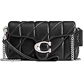 COACH Quilted Pillow Leather Tabby Wristlet with Chain