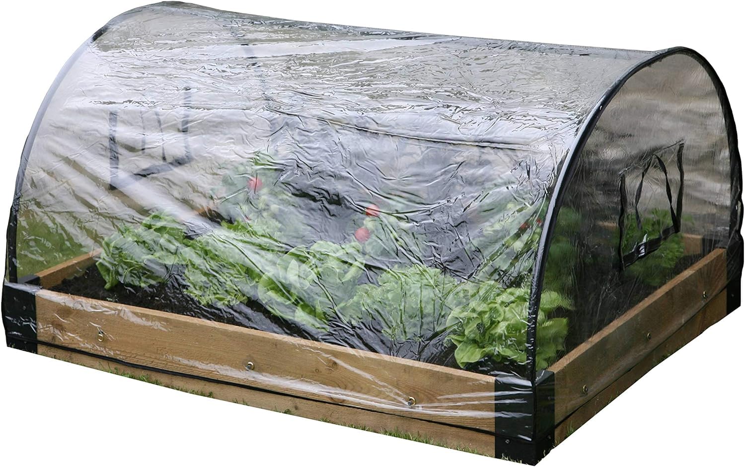 Haxnicks Raised Bed Weather Protection Poly Cover | Warms Soil | Protects Tender Plants | Mini Greenhouse | White, 1.2m x 1m x 50 cm | Bed010103