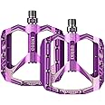 corki Extra Large Mountain Bike Pedals Flat, Aluminum Alloy MTB Pedals, Wide Platform Bicycle Pedals 9/16"(Black Red Purple Green 1-Pair)