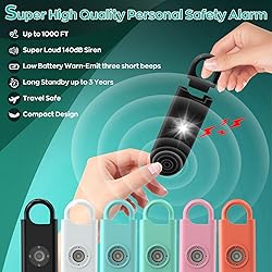 Fauxomor 140dB Personal Safety Alarm for Women, 3