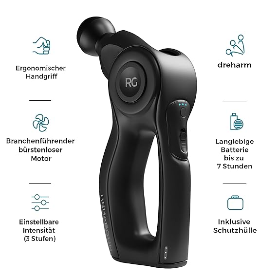 Rehabgun Pro Obrotowy pistolet do masażu z głębokimi ...