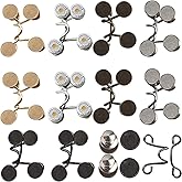 RONYOUNG 60PCS Pant Waist Tightener, Adjustable Buckle Set Jean Buttons for Loose Jeans Pants Clips for Waist Pins No Sewing 