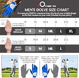 Finger Ten Golf Gloves Men Left Hand Blue 1 Pack All Weather Rain Grip M-Large view 6