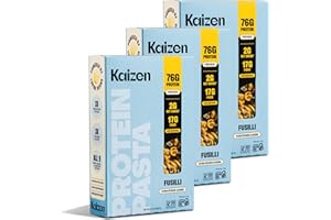 Kaizen High Protein Even Lower Low Carb Fusilli Keto Pasta Noodles - Gluten-Free, High Protein, Keto Friendly, Plant Based, M