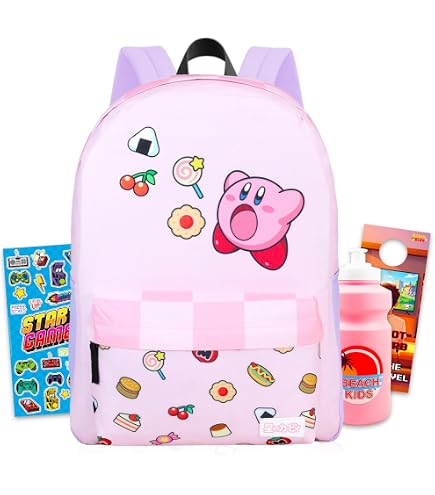 Amazon.com | Bioworld Nintendo 3-D Kirby Travel Backpack 16