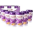 Senpure Instant Milk Tea Kit with Taro Milk Tea Powder DIY Sugar Pack Coconut Jelly Serve Cold or Hot Drinks (Taro Flavor 6 Pack)