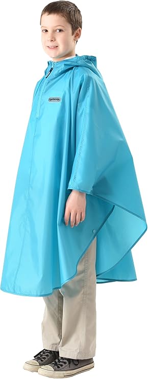 Amazon Co Jp Outdoor Products アウトドアプロダクツ 子供用 レインポンチョ 全6色 全3サイズ サックス 150 145 155cm Odpkrp Sa 150 ホーム キッチン