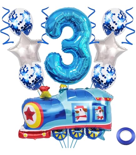 Amazon.com: Grabo 25 Inch Blue/red Train Shaped Foil Balloon