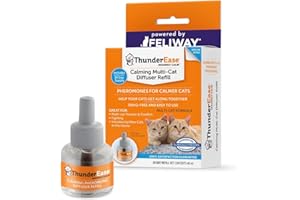 ThunderEase Multicat Calming Pheromone Diffuser Refill | Powered by FELIWAY | Reduce Cat Conflict, Tension and Fighting (30 Day Supply)