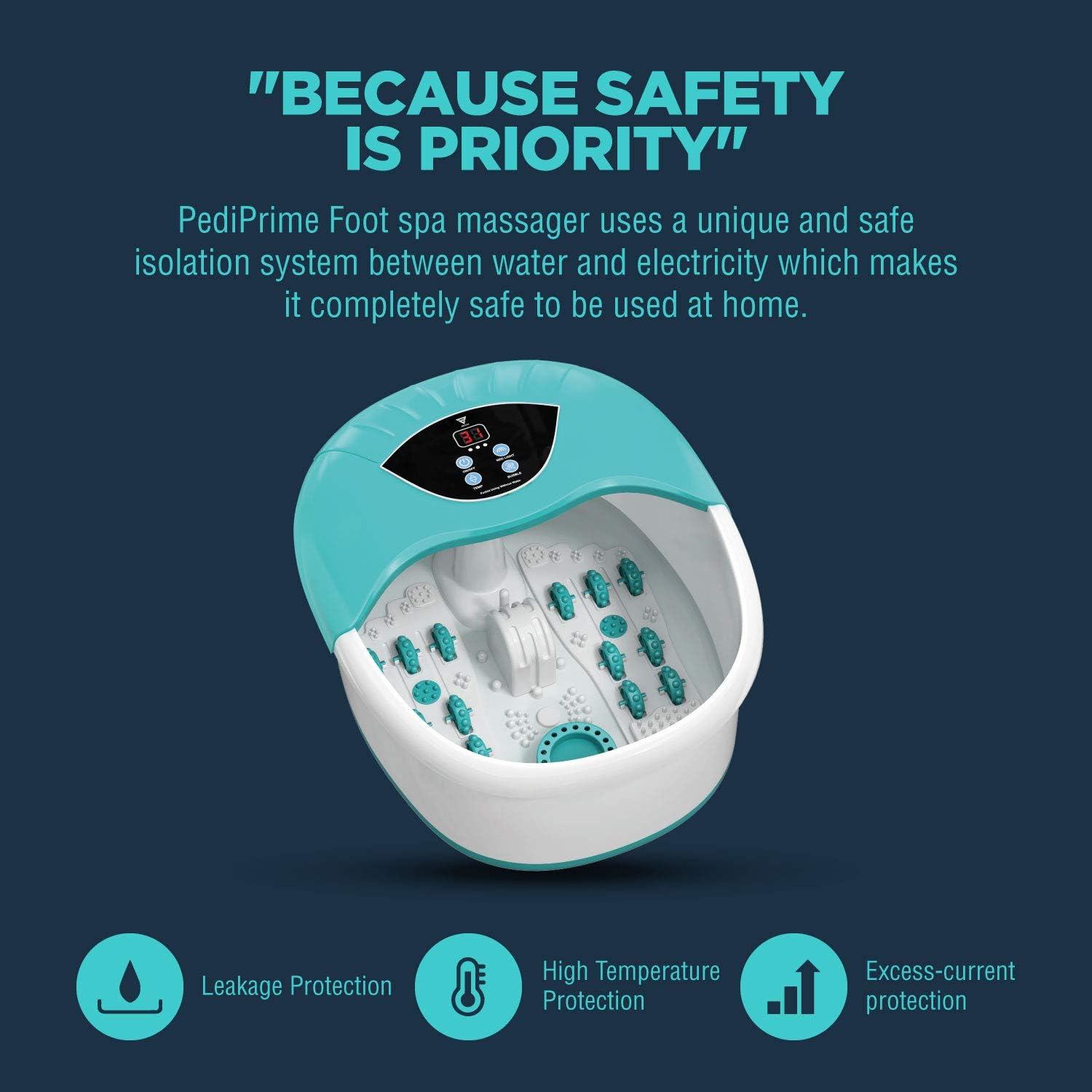 4 in 1 Foot Spa Massager Set For Home With 4 Massage Rollers - Temperature & Heat Control- Bubble Maker- Intense Vibration - Pedicure - Instant Foot Stress Relief Spa - Includes Tea Tree Oil Foot Soak: Health & Personal Care