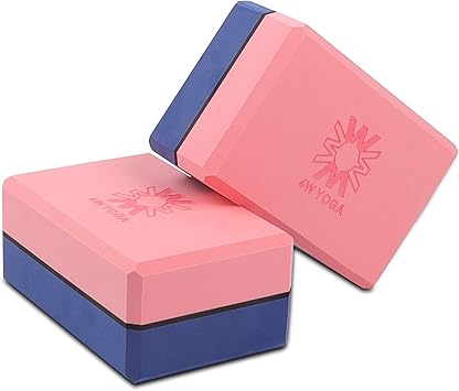 Blocks Yoga Blocks 2 Pack for Women Home Yoga Beginners Practices Class Studio Accessories,Pilates Meditation,High Density EVA Non-Slip Surface Soft and Light Sports & Outdoors