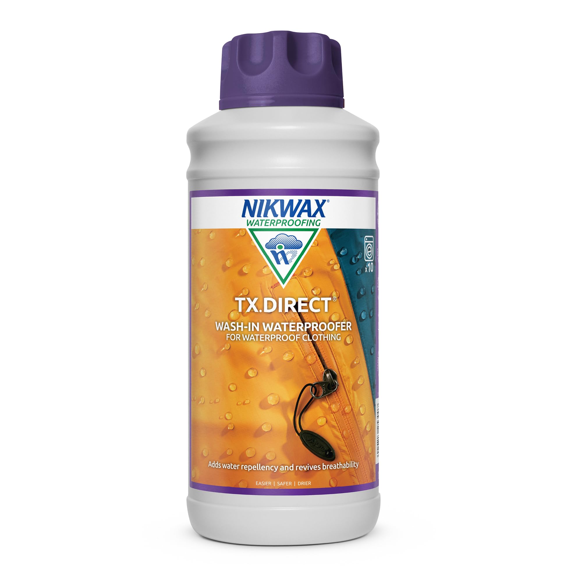 Nikwax TX.Direct 1 Litre – Wash-In Waterproofer for Waterproof Clothing and Outdoor Gear, Revitalises Breathability and Water Repellency, Ideal for Gore-Tex and SympaTex Fabrics