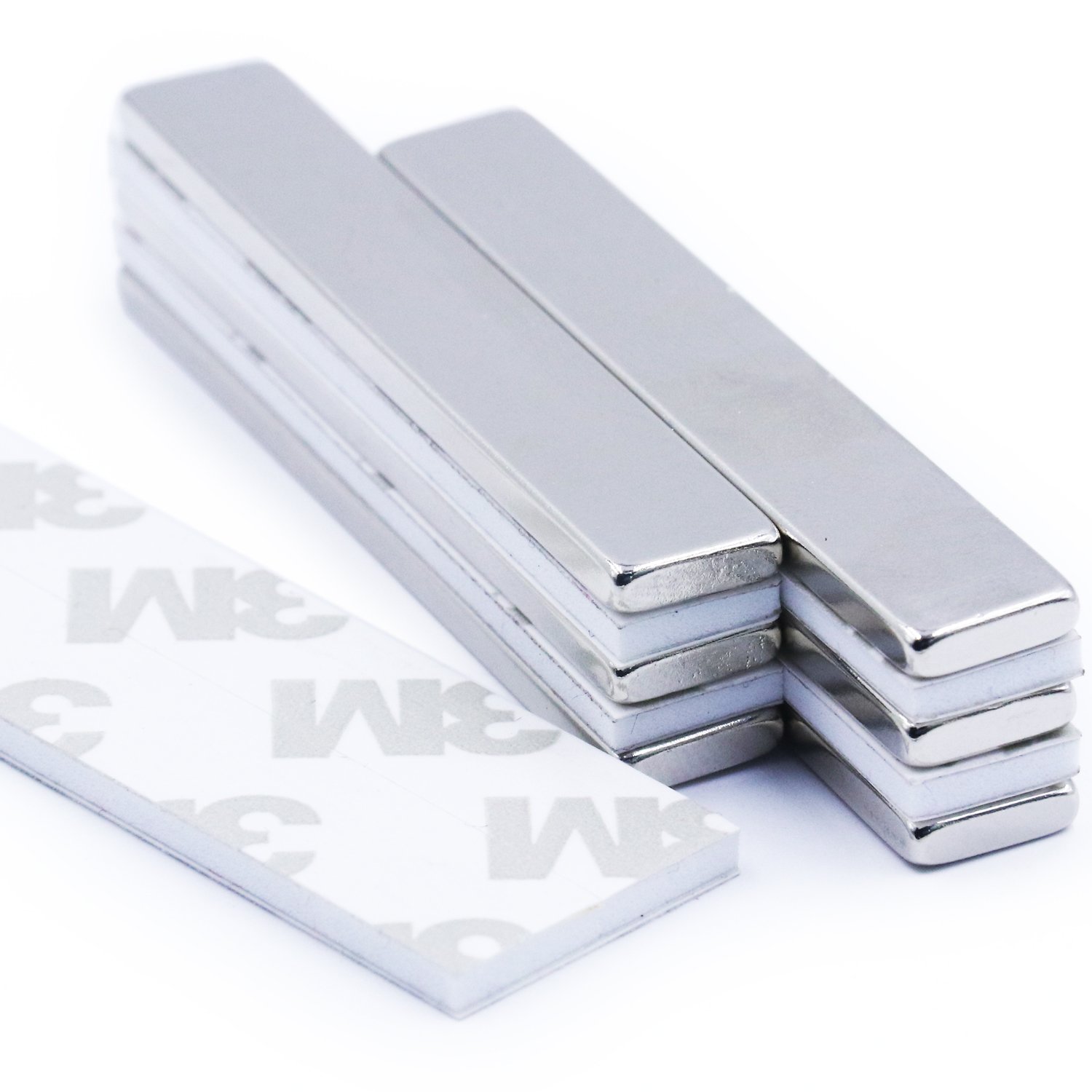 Strong Neodymium Bar with Doublesided Adhesive, RareEarth
