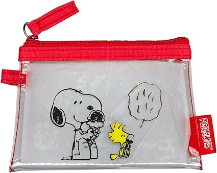 Amazon デルフィーノ クリアポーチs スヌーピー アイスクリーム P 文房具 オフィス用品 文房具 オフィス用品