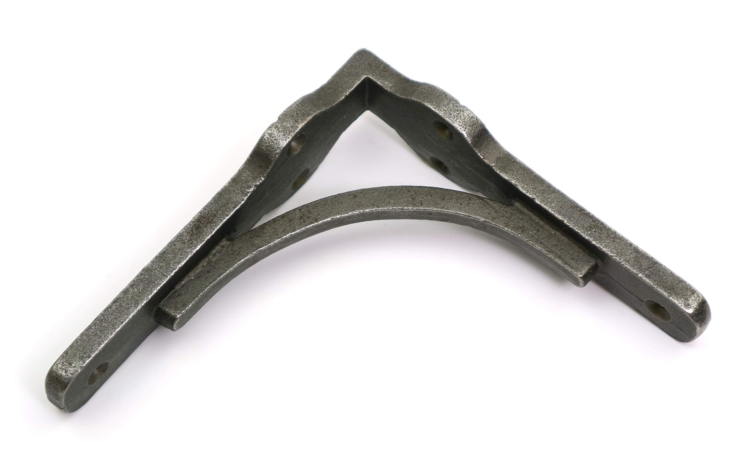 Pair of Gallows Shelf Brackets Antique Cast Iron (5.0" x 5.0" / 125mm x 125mm)