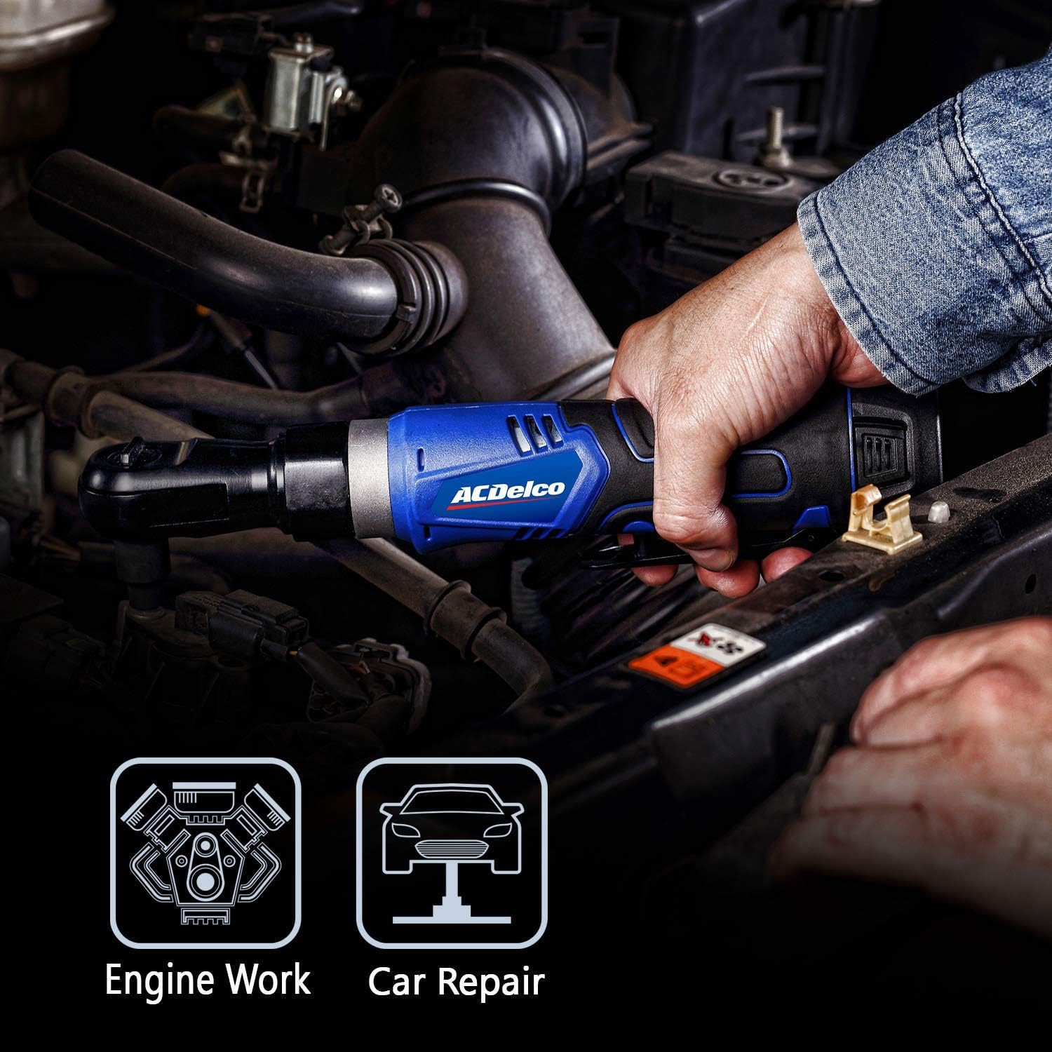 ACDelco ARW1209-K9 G12 Series 12V Li-ion Cordless ¼” & 3/8” Rachet Wrench Combo Tool Kit: Home Improvement