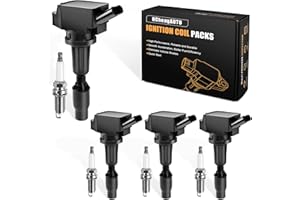 HCHENUP 4pcs Ignition Coils & Spark Plugs Compatible with Hyundai Sonata Santa Fe Sport Kia Optima Sorento Sportage 2015 2016 2017 2018 2019 Coil Pack 2.4 L4 Replaces# GN10730 IC871 UF764