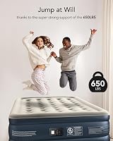 iDOO King Inflatable Mattress with Built-in Pump 203x152x46cm Queen view 6