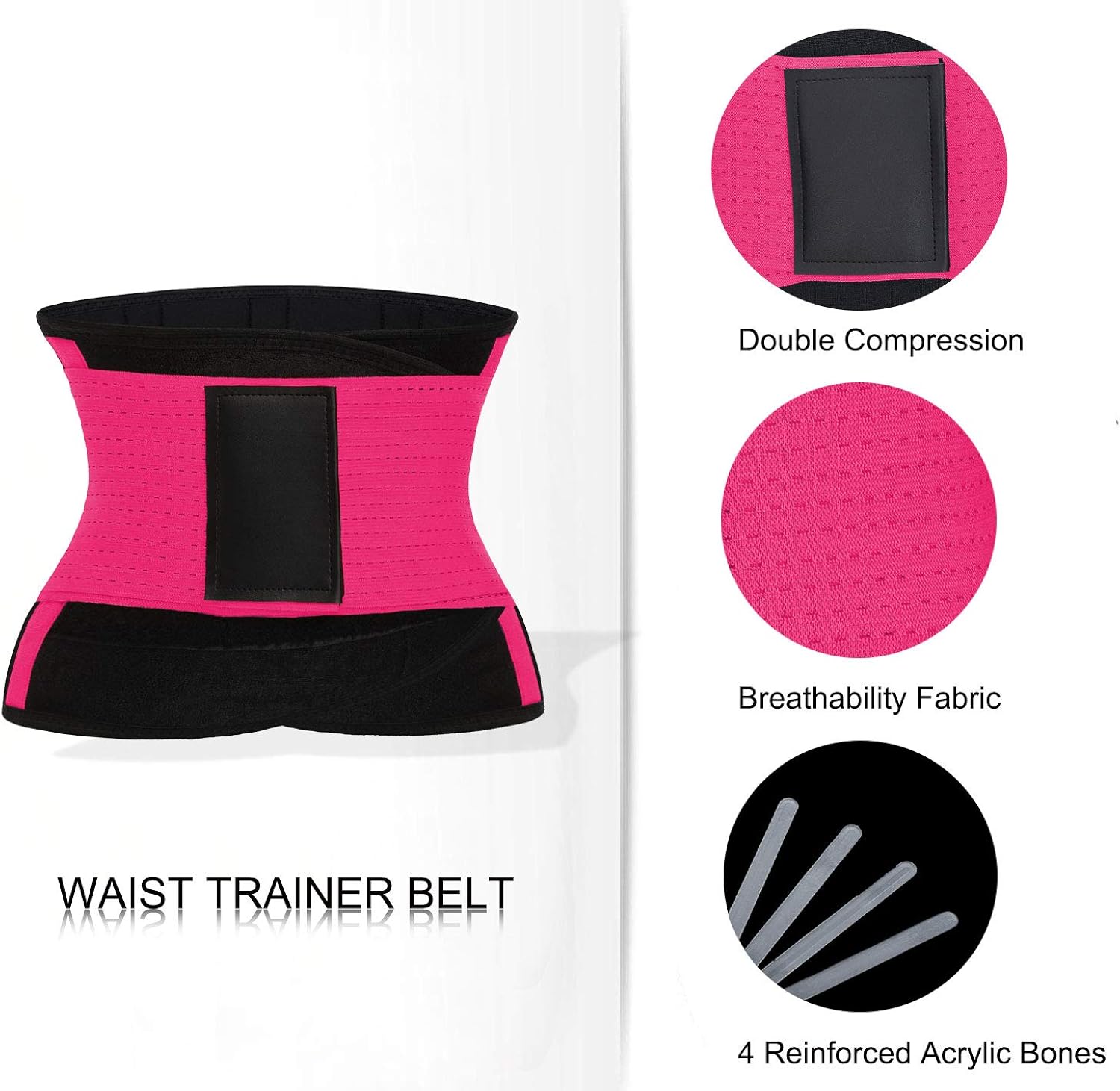 Waist Trainer Belt for Women & Man - Waist Cincher Trimmer Weight Loss Ab Belt - Slimming Body Shaper Belt: Clothing