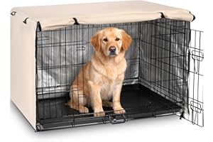 kefit Dog Crate Cover 36 inch, Kennel Cover for Dog Cage, Beige