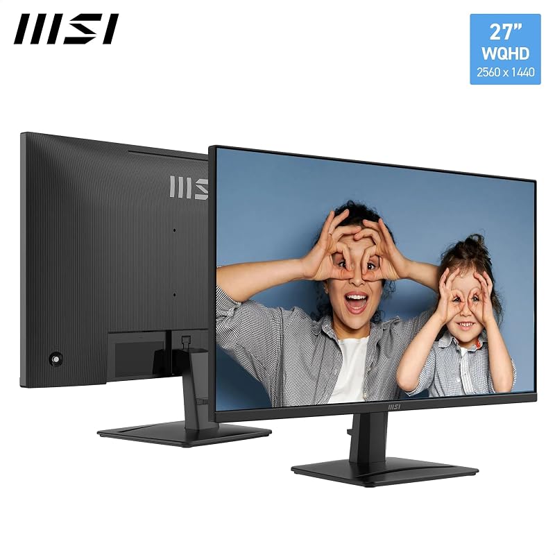 Pro MP275QA E14 27" WQHD, 2560 x 1440 IPS, 144 Hz, 1 ms, compatível com HDR, sincronização adaptativa, cuidados oculares, coluna integrada, HDMI 2.0b, DP 1.2a, sem moldura, inclinação ajustável, preto