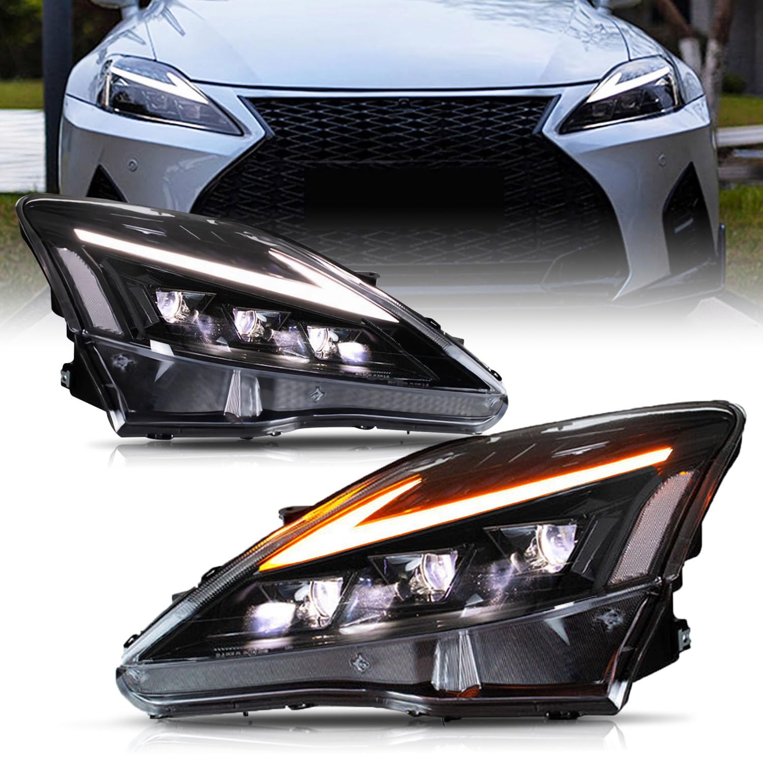 thumbnail image 2 of HCmotion LED Headlights For Lexus IS250 IS350 ISF 2006-2013 – Startup Animation – DOT/SAE 2 of 5