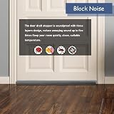 HIZH 94cm Door Draft Excluder Under Door Seal Weather Stripping Grey view 8