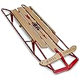 Flexible Flyer Metal Runner Sled. Steel & Wood Steering Snow Slider