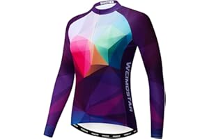 WEIMOSTAR Women's Cycling Jersey Long Sleeve Bike Jacket Biking Shirt Bicycle Clothing