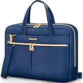 Ferkurn Laptop Bag Case Women Men Computer Bag Compatible with MacBook/HP/LG/Dell, Shoulder Strap Slim Carrying Messenger Briefcase, Blue, 17-17.3 Inch