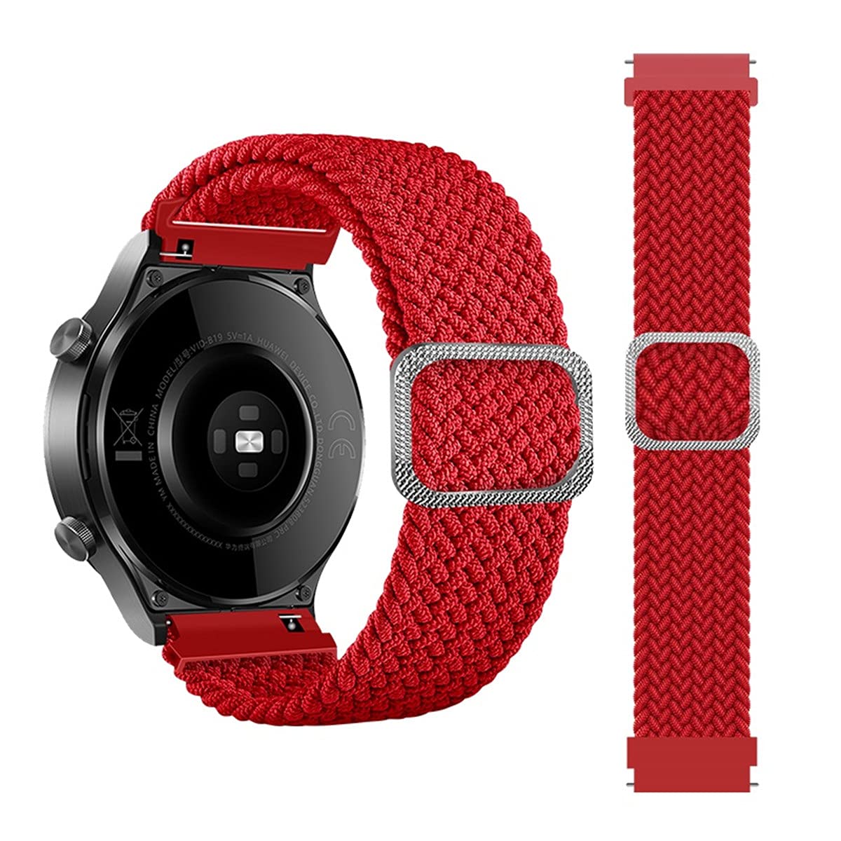 BoLuo 20mm Band Sport Watch Strap for Garmin Vivoactive 3/Venu SQ,Soft Nylon Watch Band Wrist Strap,Replacement Bracelet Wristband WristStrap for Garmin Venu/Vivoactive 3 Music/Vivomove (red)