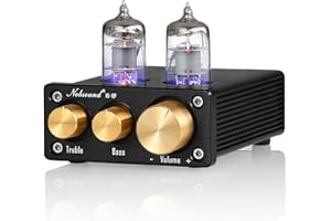 Nobsound NS-10P Mini Vacuum Tube Preamp Audio Hi-Fi Stereo Pre-Amplifier Treble & Bass Control