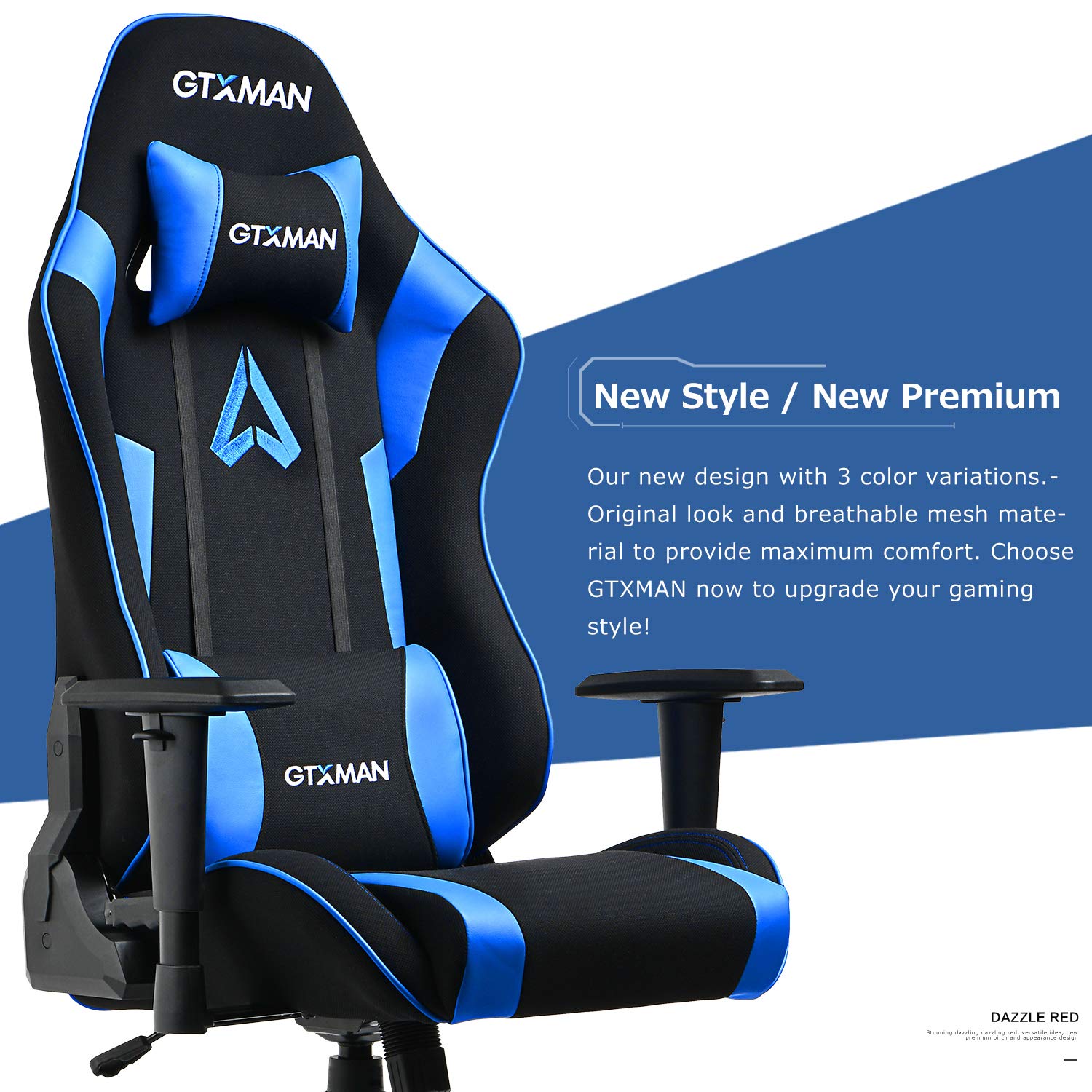 GTXMAN Gaming Chair Racing Style Chair Video Game Chair Breathable Mesh