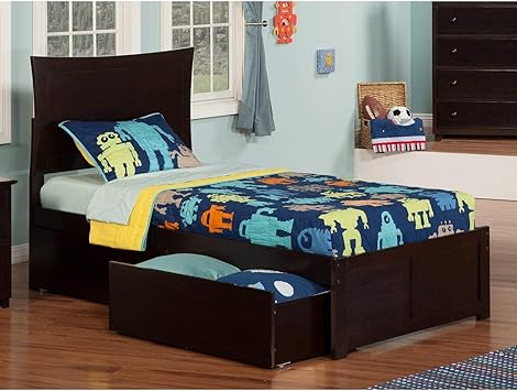 Amazon Com Atlantic Furniture Metro Twin Xl Platform Bed With
