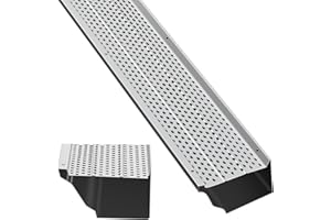 Heavy Duty Aluminum Gutter Guards – 6 Inch Leaf Protection System, 28ft Total, Mesh Screen, Easy DIY Install, For Home Rain G