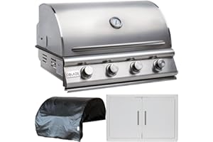 BLAZE OUTDOOR PRODUCTS Blaze Prelude LBM 3-Piece 32-Inch Natural Gas Outdoor Kitchen Package - BLZ-4LBM-NG-3PC-SC