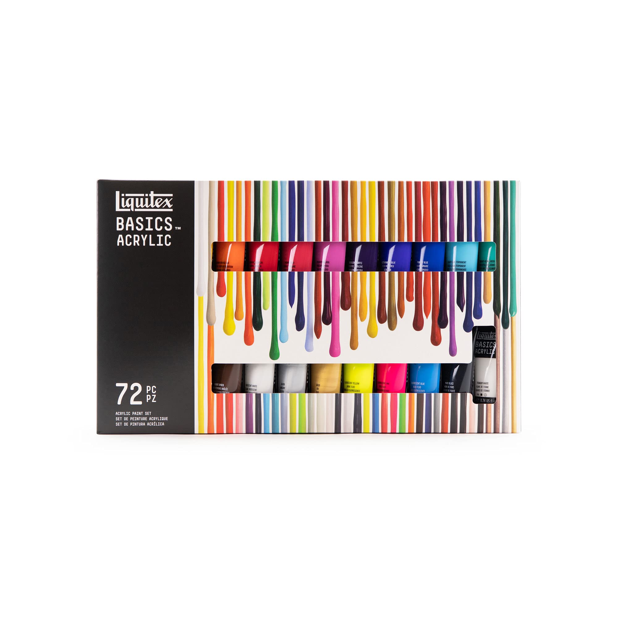 Liquitex Acrylic Basics Set of 72 x 22 ml Colours