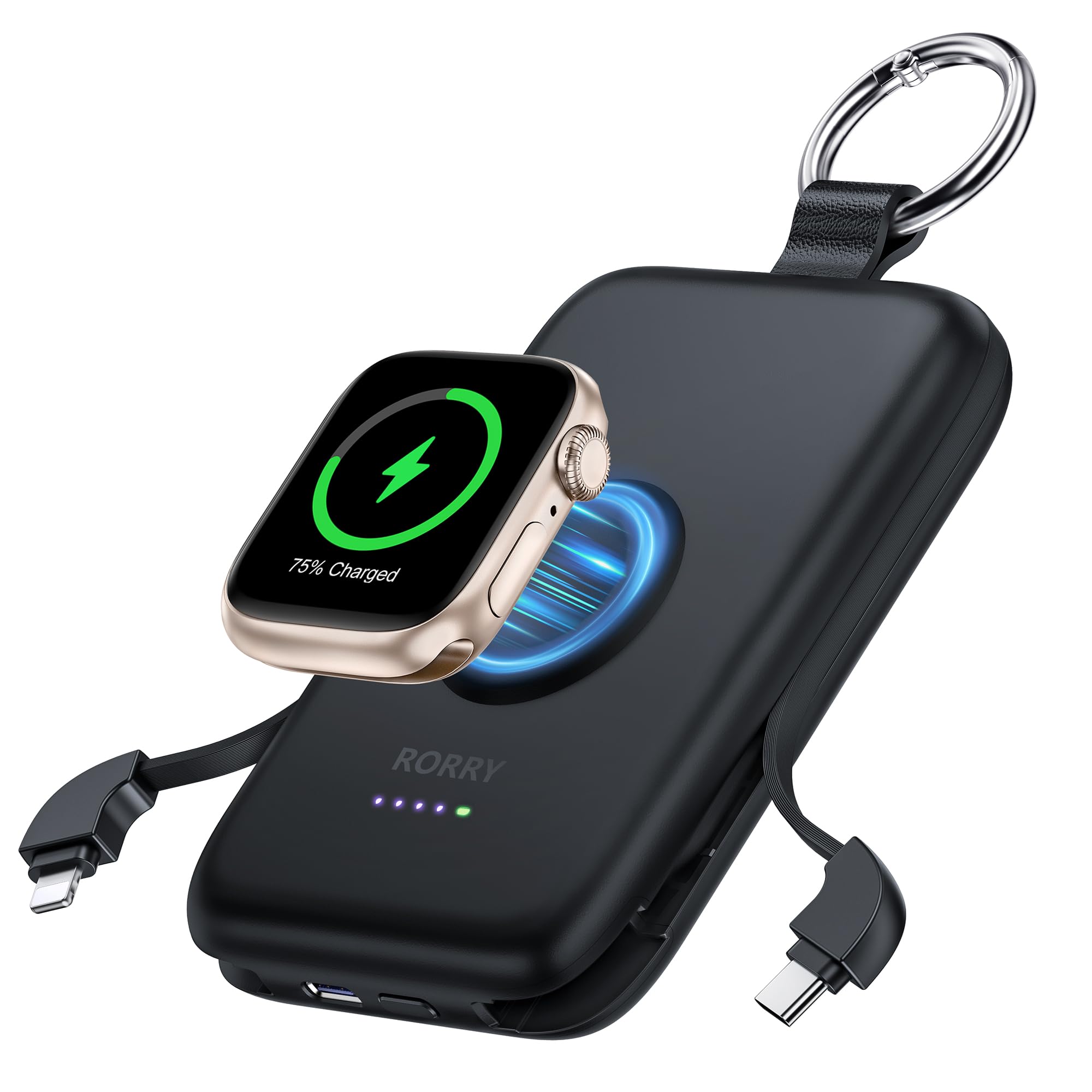 RORRY モバイルバッテリー 小型 軽量 10000 mAh 1 8cm
